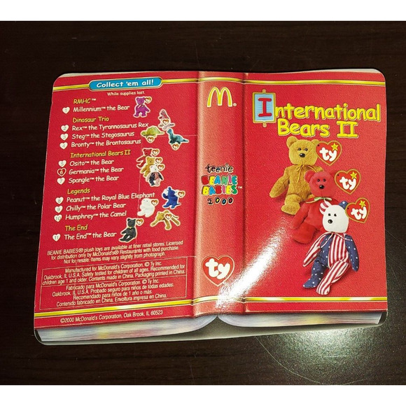 TY Beanie Babies McDonald's International Bears II Spangle Osito Germania - Picture 4 of 8